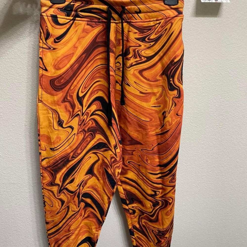 Orange Lava Joggers